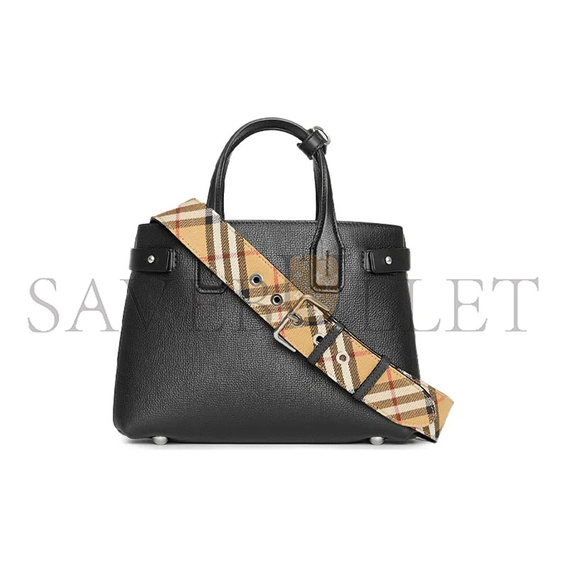 BURBERRY PLAID PATCHWORK LEATHER TOTE AND SHOULDER BAG 4076748 (26*19*12cm)